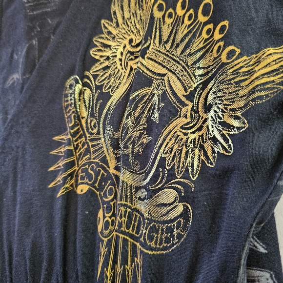 Christian Audigier Midi Dress Black Small‎ - Picture 7 of 14